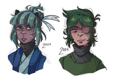 redraw of my gates to infinity hero/partner duo (2024)