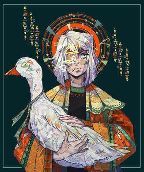 $55 — halfbody + full shading + extra detail ($10) + simple bg